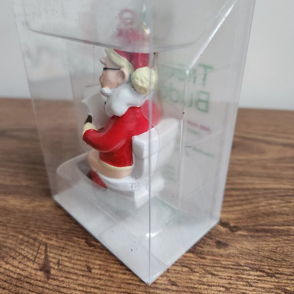 Tree Buddees Santa on the Toilet Funny Ornament - Picture 3 of 3